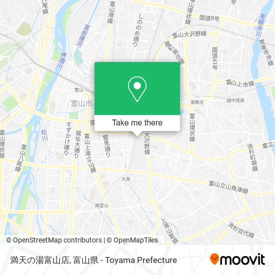 満天の湯富山店 map