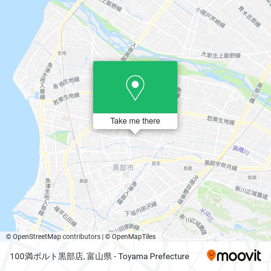 100満ボルト黒部店 map