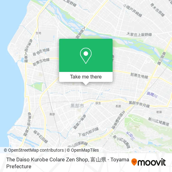 The Daiso Kurobe Colare Zen Shop map