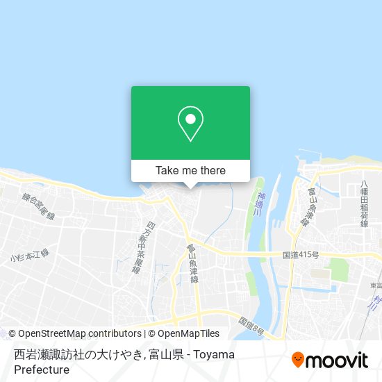 西岩瀬諏訪社の大けやき map