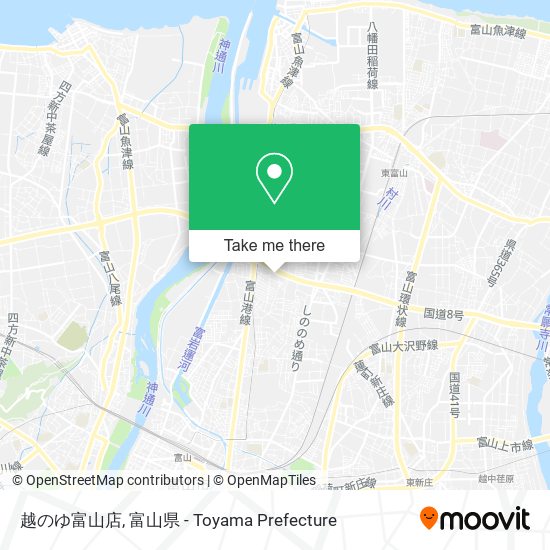 越のゆ富山店 map