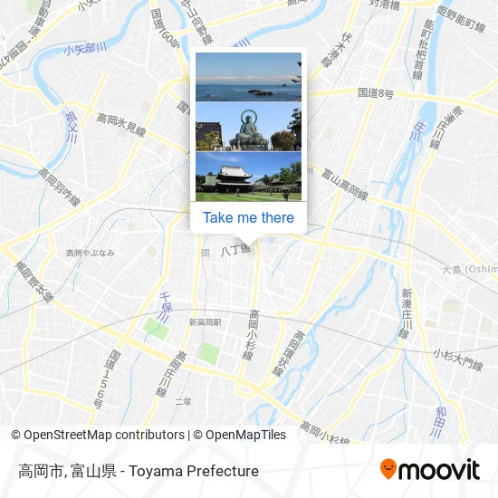 高岡市 map