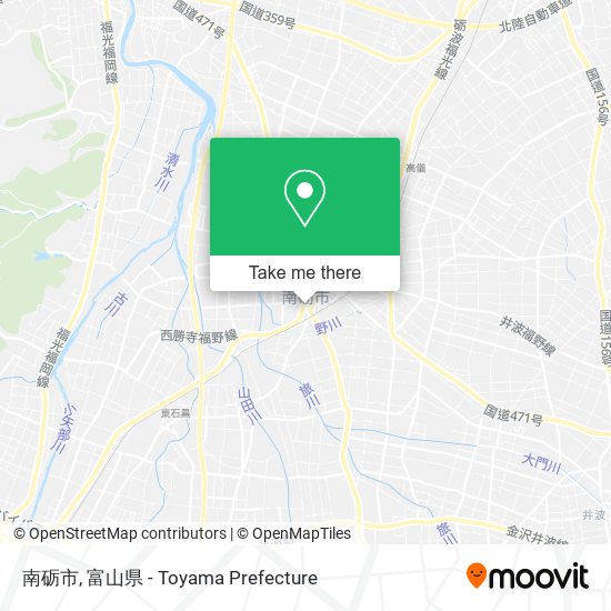 南砺市 map
