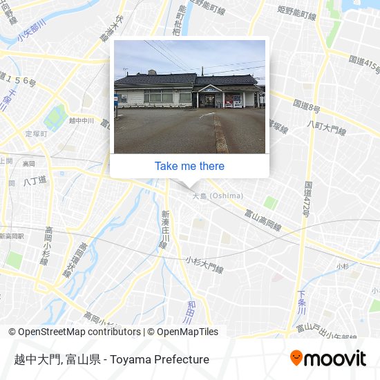 越中大門 map