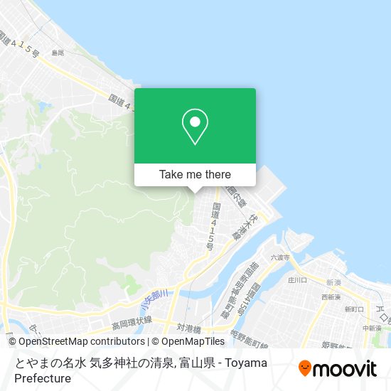 とやまの名水 気多神社の清泉 map