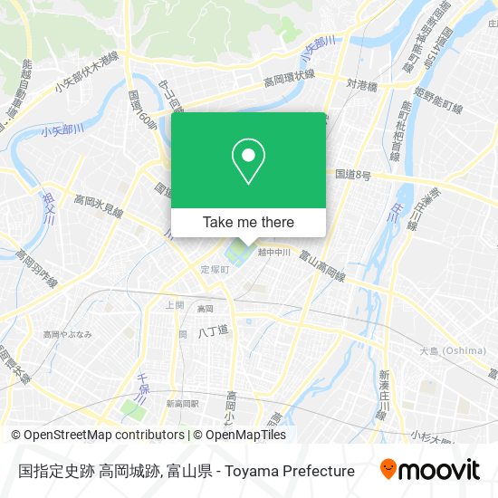 国指定史跡 高岡城跡 map