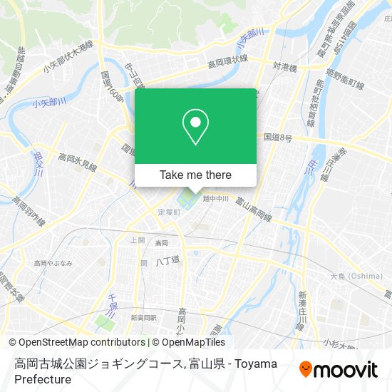 高岡古城公園ジョギングコース map