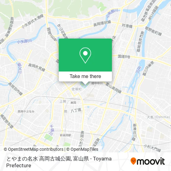 とやまの名水 高岡古城公園 map