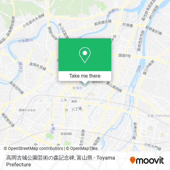 高岡古城公園芸術の森記念碑 map
