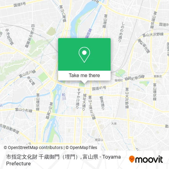 市指定文化財 千歳御門（埋門） map