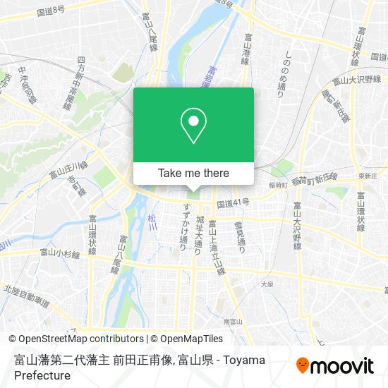 富山藩第二代藩主 前田正甫像 map