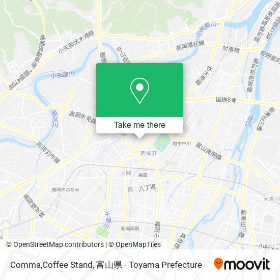 Comma,Coffee Stand map
