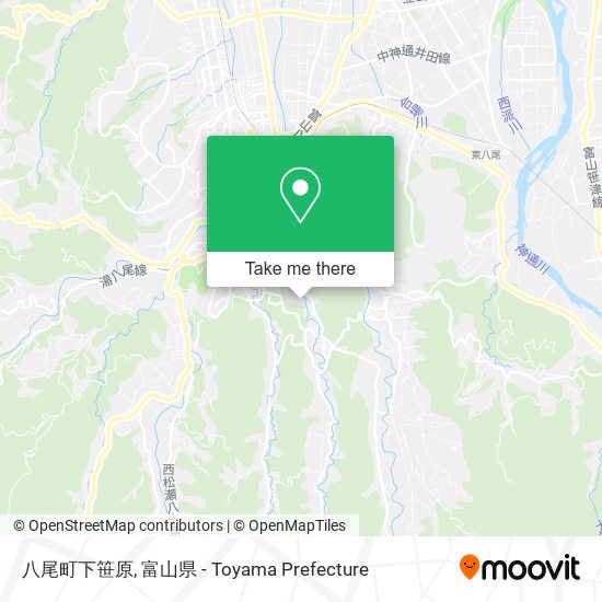 八尾町下笹原 map
