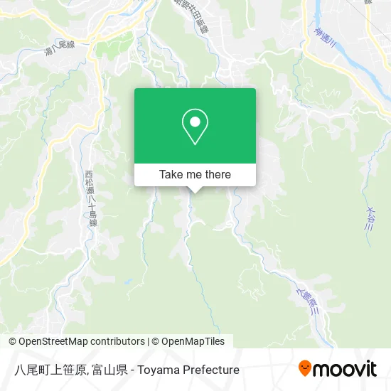 八尾町上笹原 map