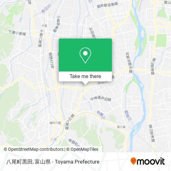 八尾町黒田 map