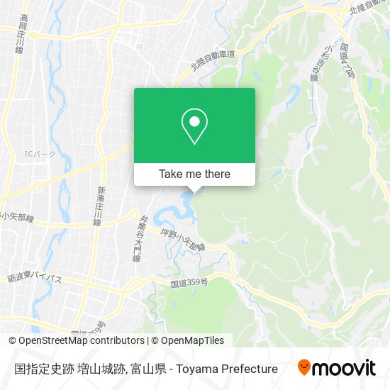 国指定史跡 増山城跡 map