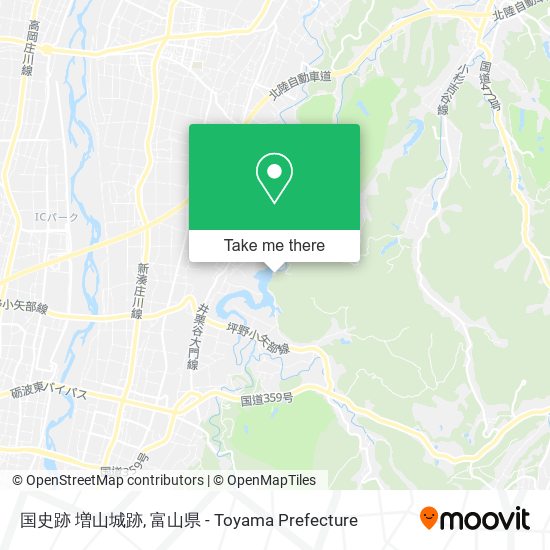 国史跡 増山城跡 map
