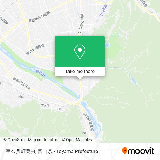 宇奈月町栗虫 map
