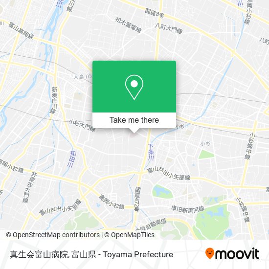 真生会富山病院 map