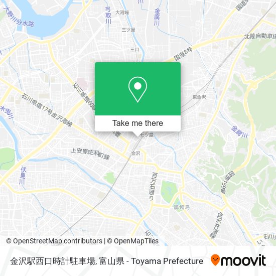 金沢駅西口時計駐車場 map
