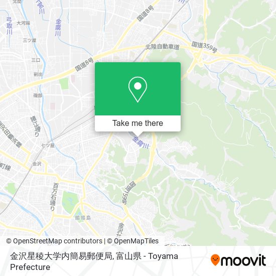 金沢星稜大学内簡易郵便局 map