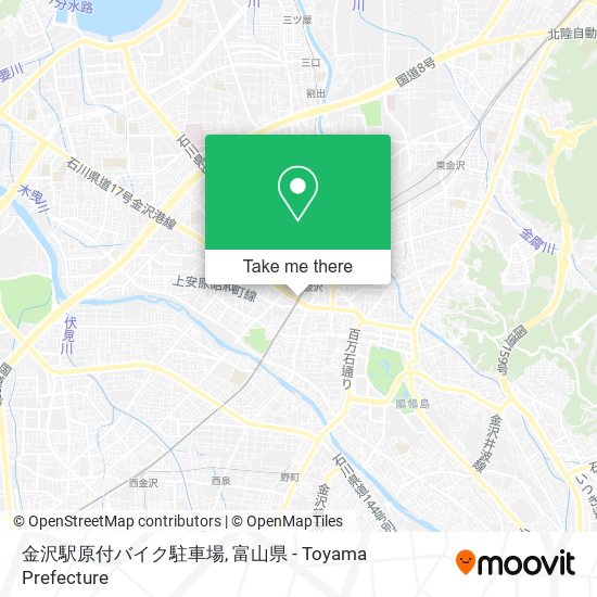 金沢駅原付バイク駐車場 map