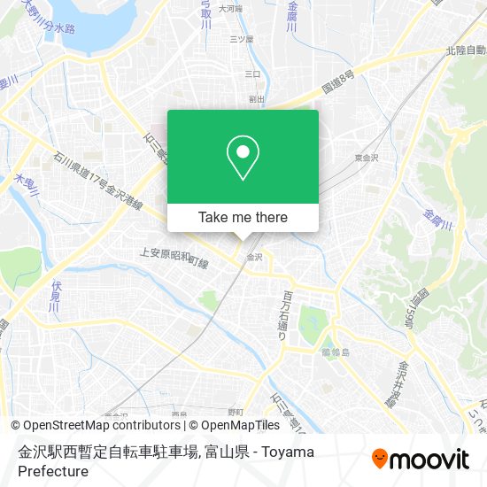 金沢駅西暫定自転車駐車場 map
