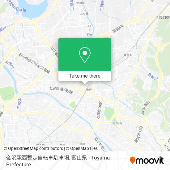 金沢駅西暫定自転車駐車場 map