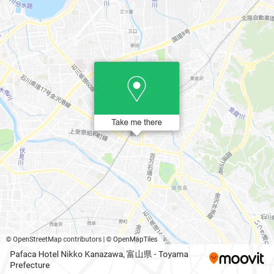 Pafaca Hotel Nikko Kanazawa map