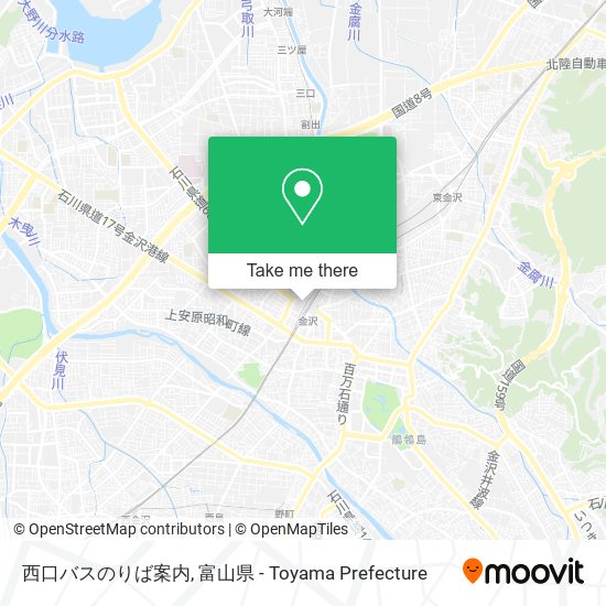 西口バスのりば案内 map