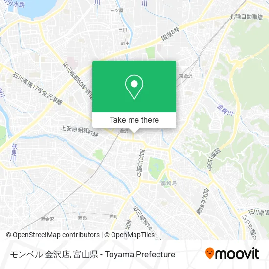 モンベル 金沢店 map