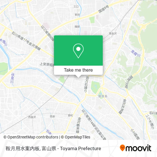 鞍月用水案内板 map