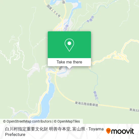 白川村指定重要文化財 明善寺本堂 map