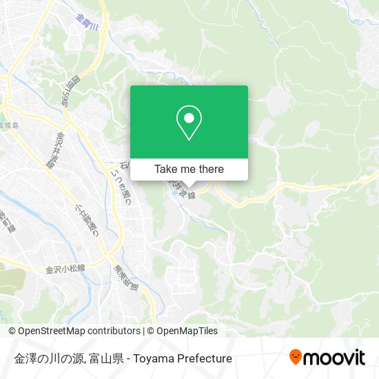 金澤の川の源 map