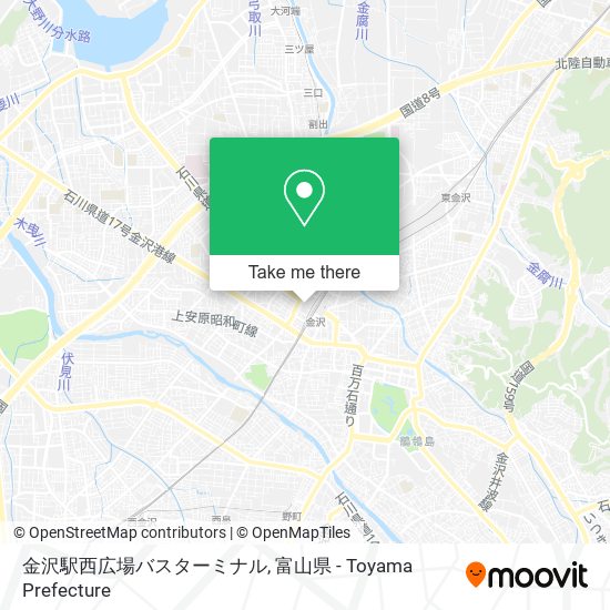 金沢駅西広場バスターミナル map