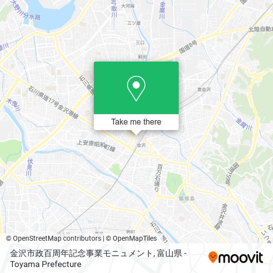 金沢市政百周年記念事業モニュメント map