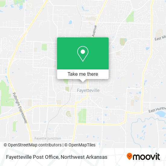 Mapa de Fayetteville Post Office