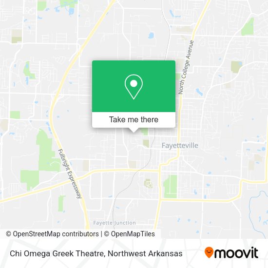 Mapa de Chi Omega Greek Theatre