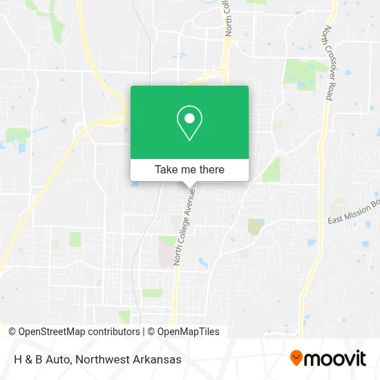 H & B Auto map