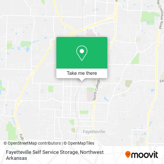 Mapa de Fayetteville Self Service Storage