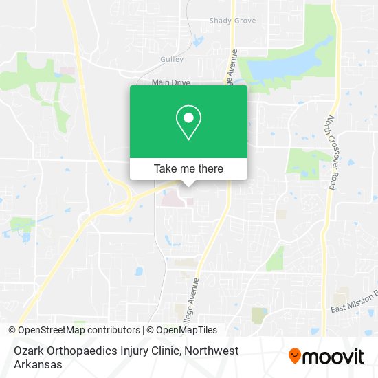 Ozark Orthopaedics Injury Clinic map