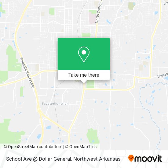 School Ave @ Dollar General map