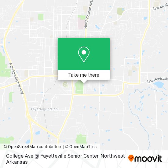 Mapa de College Ave @ Fayetteville Senior Center