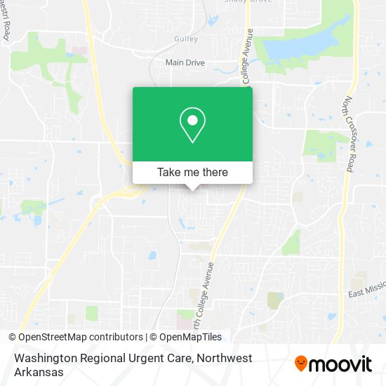 Mapa de Washington Regional Urgent Care