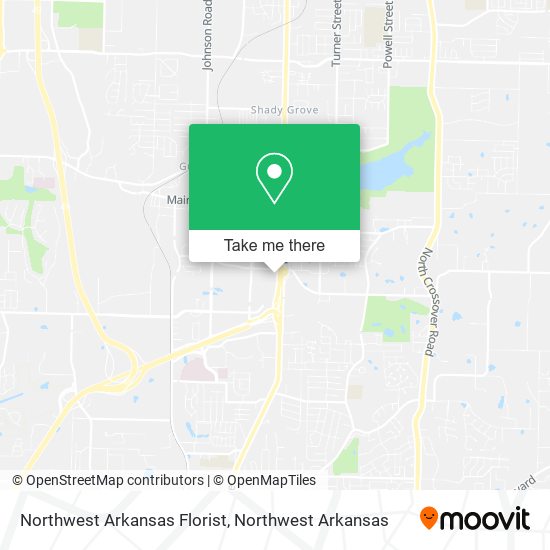 Northwest Arkansas Florist map