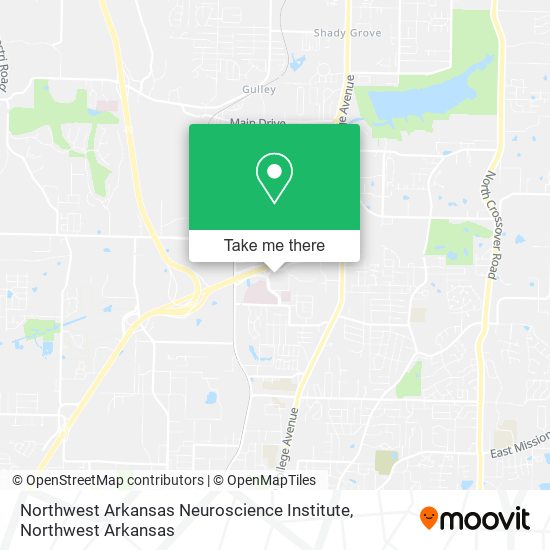 Mapa de Northwest Arkansas Neuroscience Institute