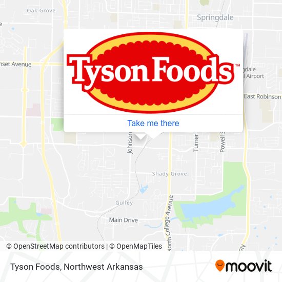 Tyson Foods map