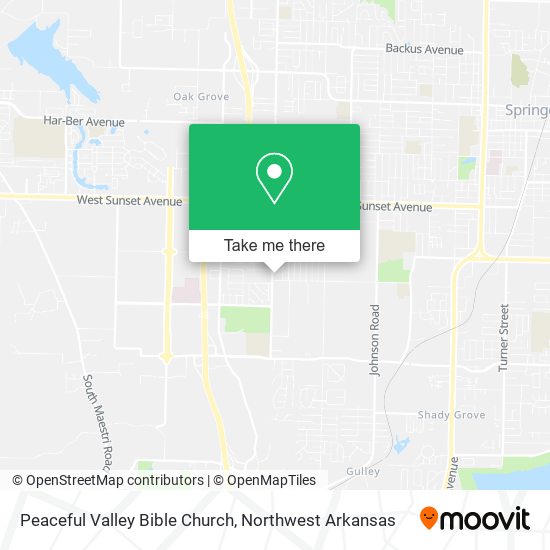 Peaceful Valley Bible Church map