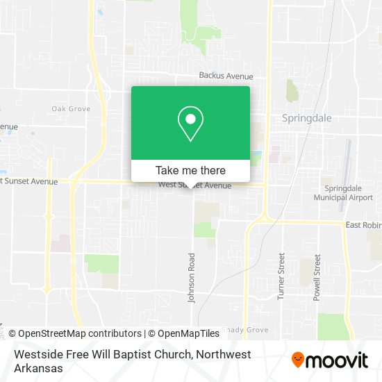 Mapa de Westside Free Will Baptist Church