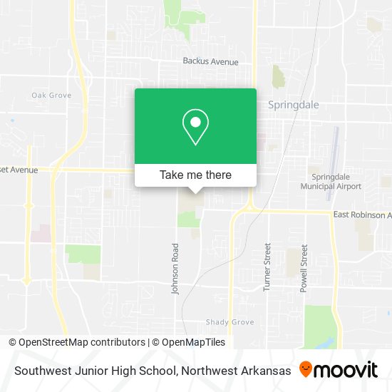 Southwest Junior High School map